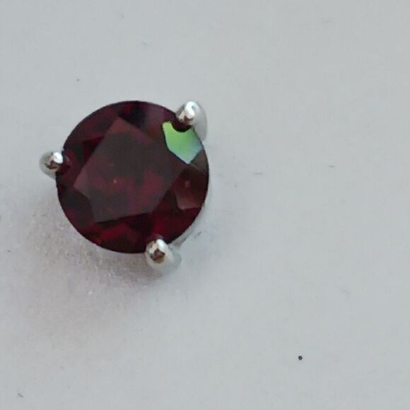 Genuine Garnet Sterling Silver Stud Earrings NWT - Picture 6 of 16